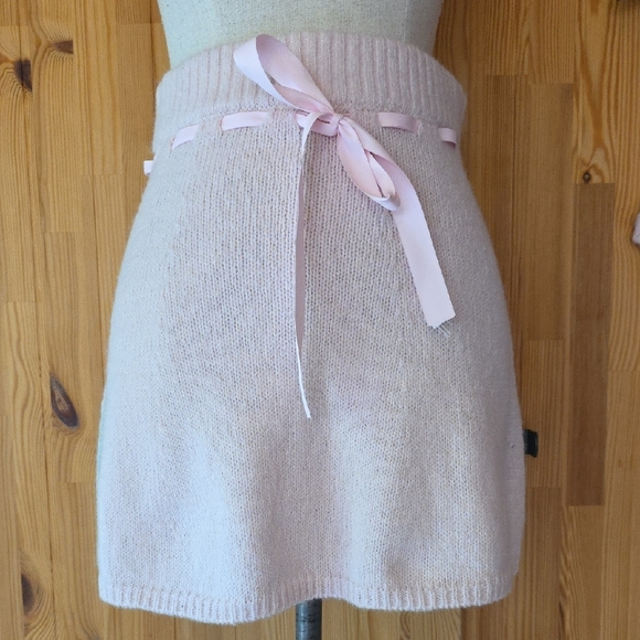 NEW FOR LOVE AND LEMONS BEVERLY PINK KNIT SKIRT SIZE S - Picture 2 of 8